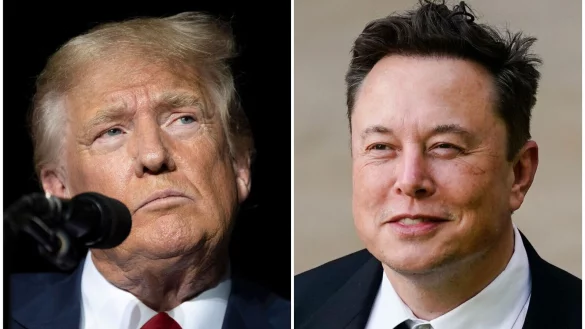Bei Gewerkschaftlern in Ungnade gefallen: Donald Trump und Elon Musk. - &copy; Matt Rourke/Jos\\\' Luis Villegas/AP/dpa