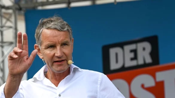 AfD-Spitzenkandidat Bj&ouml;rn H&ouml;cke tritt bei der Landtagswahl als Direktkandidat in Ostth&uuml;ringen an. - &copy; Heiko Rebsch/dpa