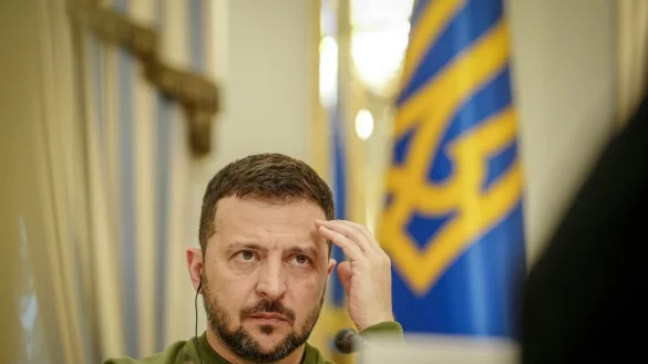 &laquo;Jeder, der gekommen ist, um uns zu zerst&ouml;ren, wird schlie&szlig;lich aus dem ukrainischen Land fliehen&raquo;: Wolodymyr Selenskyj (Archivbild). - &copy; Kay Nietfeld/dpa