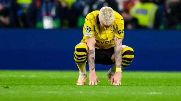 Dortmunds Marco Reus reagiert nach dem Spiel. - &copy; Tom Weller/dpa