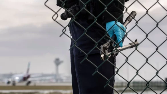 Klimaprotest am Flughafen Berlin Brandenburg - &copy; Paul Zinken/dpa