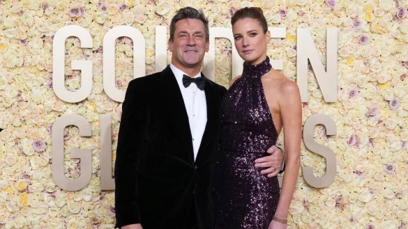 Jon Hamm und Anna Osceola hatten sich beim Dreh der finalen Folge der Dramaserie &laquo;Mad Men&raquo; kennengelernt. - &copy; Jordan Strauss/Invision via AP/dpa