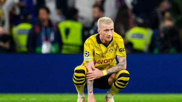 Dortmunds Marco Reus reagiert nach dem Spiel. - &copy; Tom Weller/dpa