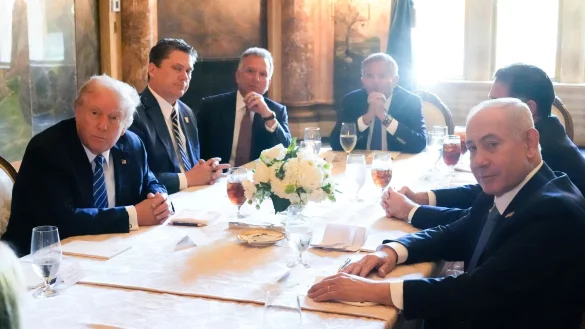 Trump: Harris war respektlos gegen&uuml;ber Israel. - &copy; Alex Brandon/AP/dpa