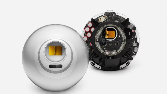 Das undatierte Handout der Tools for Humanity GmbH zeigt Iris-Scanner von Worldcoin. - &copy; Christoffer Dalkarls/Worldcoin/Orb/Tools for Humanity/dpa