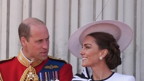 Gemeinsam nehmen Prinz William und Prinzessin Kate an der &laquo;Trooping the Colour&raquo;-Zeremonie zu Ehren von K&ouml;nig Charles Geburtstag teil. - &copy; Gareth Fuller/PA Wire/dpa
