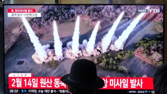 Nordkorea hat seit Anfang 2022 wieder mehrfach atomwaffenf&auml;hige Raketen und Marschflugk&ouml;rper getestet. - &copy; Ahn Young-joon/AP/dpa