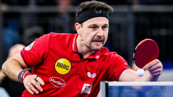 D&uuml;sseldorfs Timo Boll in Aktion. - &copy; Tom Weller/dpa