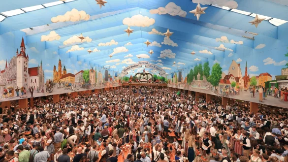 Das Feiern auf der Wiesn beginnt. - © Karl-Josef Hildenbrand/dpa