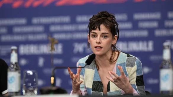 US-Schauspielerin Kristen Stewart stellte auf der Berlinale den Film &laquo;Love Lies Bleeding&raquo; vor. - &copy; Jens Kalaene/dpa