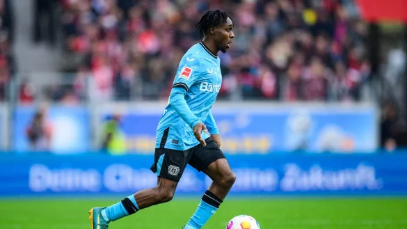 Leverkusens Jeremie Frimpong in Aktion. - &copy; Tom Weller/dpa