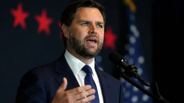 US-Vizepr&auml;sidentschaftskandidat J.D. Vance hat in seiner ersten Rede in der neuen Rolle eine &laquo;America First&raquo;-Politik angek&uuml;ndigt. - &copy; Carolyn Kaster/AP