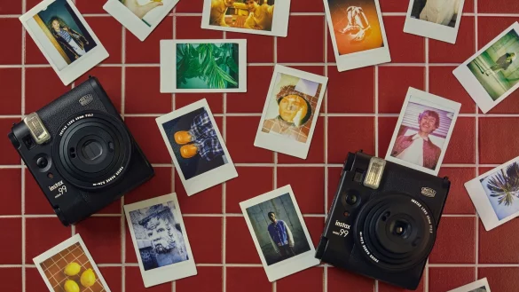 Das Geh&auml;use der Instax Mini 99 von Fujifilm kommt im Retro-Design und kann analoge Farbeffekte in die Aufnahmen bringen. - &copy; Fujifilm/Fujifilm/dpa