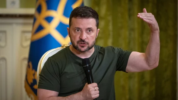 Der ukrainische Pr&auml;sident Selenskyj (Archiv) - &copy; Efrem Lukatsky/AP/dpa