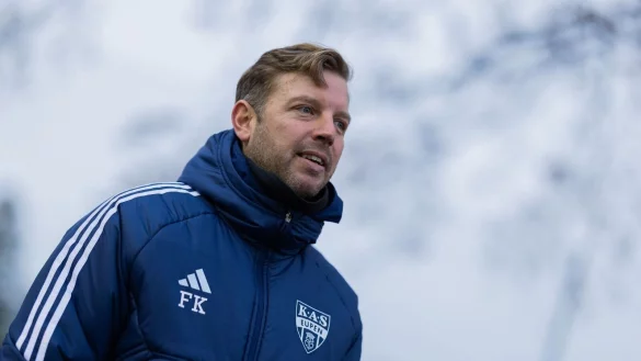 Cheftrainer Florian Kohfeldt vom belgischen Fu&szlig;ball Erstligisten KAS Eupen. - &copy; Rolf Vennenbernd/dpa