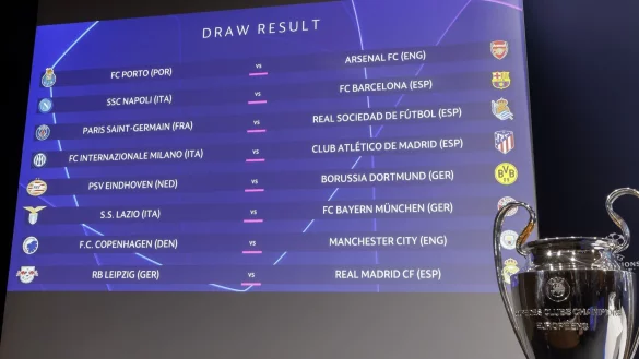 Das Achtelfinale der Champions League wurde in Nyon ausgelost. - &copy; Salvatore Di Nolfi/KEYSTONE/dpa