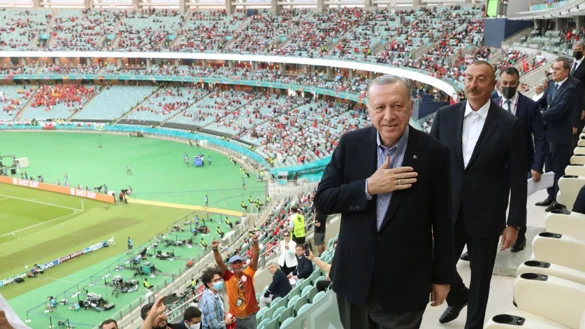Der DFB geht derzeit nicht von einem Besuch des t&uuml;rkischen Pr&auml;sidenten Recep Tayyip Erdogan beim L&auml;nderspiel in Berlin aus. - &copy; Mcm/Turkish Presidency/dpa