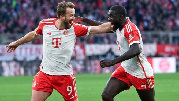 Bewies einmal mehr seine Torj&auml;ger-Qualit&auml;ten: Bayerns Harry Kane (l). - &copy; Sven Hoppe/dpa