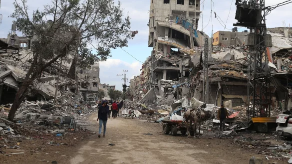 Zerst&ouml;rte Geb&auml;ude in Beit Lahia. - &copy; Mohammed Alaswad/APA Images via ZUMA Press Wire/dpa