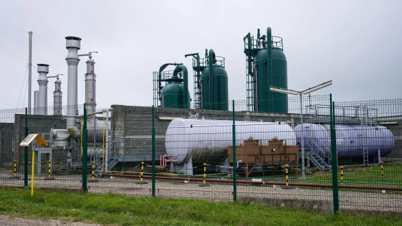 Die GRTgaz-Anlage im franz&ouml;sischen Obergailbach ist der Grenz&uuml;bergangspunkt einer Pipeline von und nach Frankreich. - &copy; Oliver Dietze/dpa