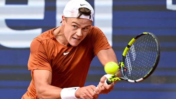 Verlor sein Halbfinale beim Turnier in Basel: Holger Rune. - &copy; Sven Hoppe/dpa/Archivbild