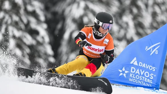 Ramona Hofmeister gewann auch das dritte Weltcup-Rennen dieser Saison. - &copy; Gian Ehrenzeller/KEYSTONE/dpa