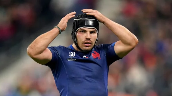 Frustrierter Rugby-Star: Frankreichs Antoine Dupont. - &copy; Adam Davy/PA Wire/dpa
