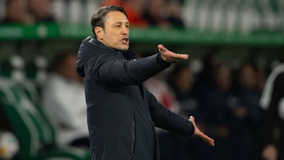 Wolfsburgs Trainer Niko Kovac gestikuliert. - &copy; Swen Pf&ouml;rtner/dpa