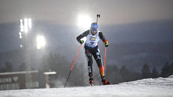 Verpasste wegen Strafrunden ihren zweiten Weltcupsieg: Franziska Preu&szlig;. - &copy; Pontus Lundahl/TT News Agency/AP/dpa
