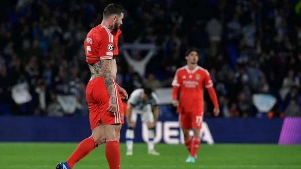 Das Spiel zwischen Real Sociedad San Sebasti&aacute;n und Benfica Lissabon musste kurz unterbrochen werden. - &copy; Alvaro Barrientos/AP