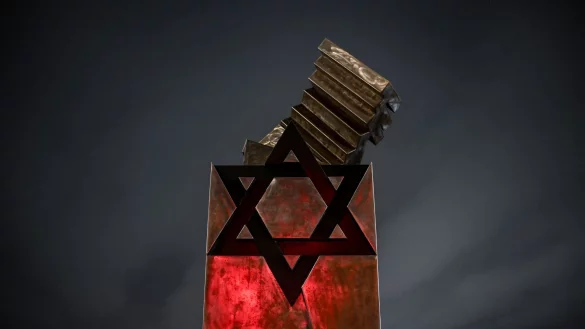 Blick auf das Deportationsmahnmal Putlitzbr&uuml;cke &uuml;ber dem G&uuml;terbahnhof Moabit am 85. Jahrestag der Pogromnacht. - &copy; Britta Pedersen/dpa