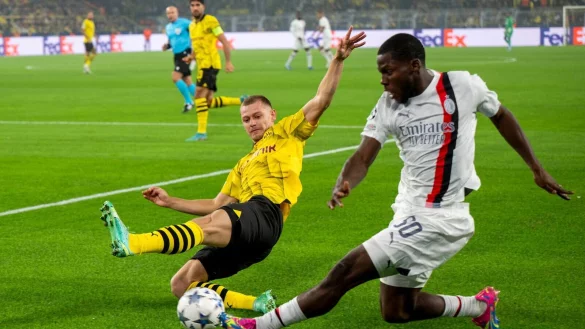 Im Hinspiel erarbeitete sich der BVB einen knappen 1:0-Sieg gegen die AC Mailand. - &copy; David Inderlied/dpa