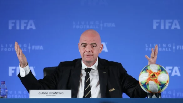 Die WM-Vergabe scheint durch die Hinterzimmerpolitik von FIFA-Pr&auml;sident Gianni Infantino l&auml;ngst entschieden zu sein. - &copy; Ding Ting/Xinhua/dpa