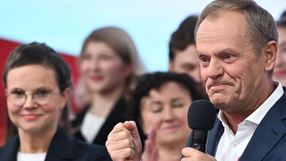 Oppositionsf&uuml;hrer Donald Tusk k&ouml;nnte neuer polnischer Ministerpr&auml;sident werden. - &copy; Piotr Nowak/PAP/dpa