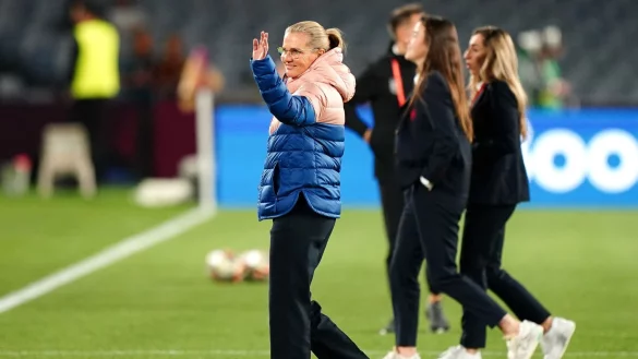 Cheftrainerin Sarina Wiegman und ihre Engl&auml;nderinnen sind noch nicht f&uuml;r die Olympischen Spiele in Paris qualifiziert. - &copy; Zac Goodwin/PA Wire/dpa