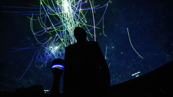Eine Projektion im Deutschen Museum in der Sonderausstellung &laquo;100 Jahre Planetarium&raquo;. - &copy; Sven Hoppe/dpa