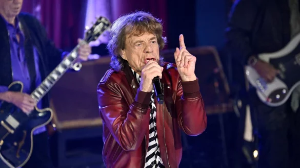 Mick Jagger von den Rolling Stones tritt w&auml;hrend einer Feier anl&auml;sslich der Ver&ouml;ffentlichung ihres neuen Albums &laquo;Hackney Diamonds&raquo; auf. - &copy; Evan Agostini/Invision/AP/dpa