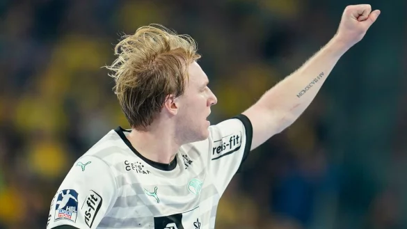 Eric Johansson siegte mit dem THW Kiel bei den Rhein-Neckar L&ouml;wen. - &copy; Uwe Anspach/dpa