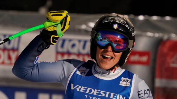 Federica Brignone siegte beim Super G in Val d\\\'Is&egrave;re. - &copy; Giovanni Auletta/AP/dpa