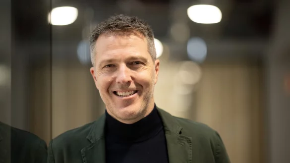 Bernd Reichart ist Gesch&auml;ftsf&uuml;hrer des Sportprojekteentwicklers A22. - &copy; Sebastian Gollnow/dpa