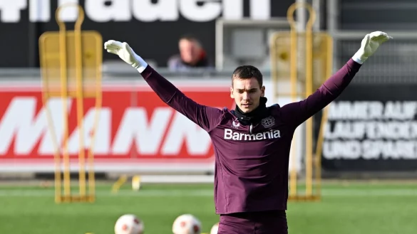 Wird im Spiel gegen FK Karabach Agdam im Bayer-Tor stehen: Matej Kovar. - &copy; Federico Gambarini/dpa