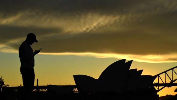 Sonnenuntergang in Sydney (Symbolbild). - © Mick Tsikas/AAP/dpa