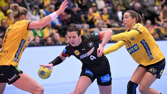 Trifft mit der DHB-Auswahl in der WM-Vorrunde auf Japan: Alina Grijseels (M). - &copy; Johan Nilsson/TT News Agency/AP/dpa