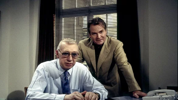 Derrick (Horst Tappert, l) und Harry Klein (Fritz Wepper) ermittelten jahrelang f&uuml;rs ZDF. - &copy; Michael Marhoffer/ZDF/dpa
