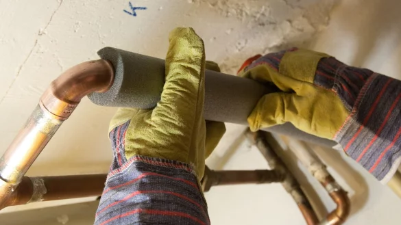 Mit etwas handwerklichem Geschick lassen sich Heizungsrohre selbst d&auml;mmen, etwa mit Schaumstoff- oder Kautschukisolierungen. - &copy; Kai Remmers/dpa-tmn