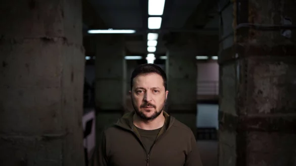 Der ukrainische Pr&auml;sident Wolodymyr Selenskyj hebt die Rolle der deutschen Milit&auml;rhilfe f&uuml;r die ukrainische Flugabwehr hervor. - &copy; Efrem Lukatsky/AP