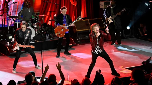 Die Rolling Stones treten bei einer Feier zur Ver&ouml;ffentlichung ihres neuen Albums &laquo;Hackney Diamonds&raquo; in New York auf. - &copy; Evan Agostini/Invision/AP/dpa