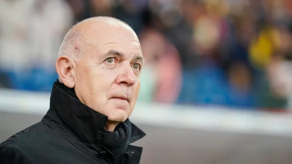 K&uuml;ndigte an, die Bewerbung Saudi Arabiens auf die WM 2034 ausgiebeig pr&uuml;fen zu wollen: DFB-Pr&auml;sident Bernd Neuendorf. - &copy; Uwe Anspach/dpa