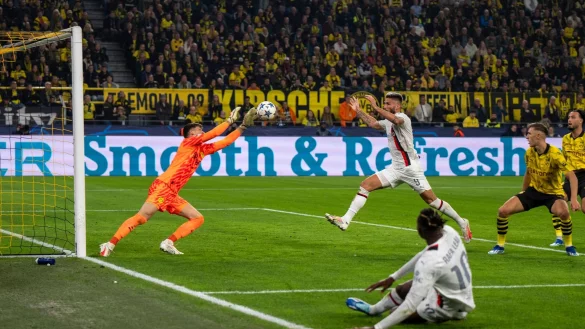 Gregor Kobel ist die Nummer eins im Tor des BVB. - &copy; David Inderlied/dpa