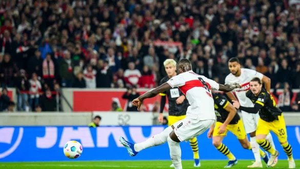 Serhou Guirassy schoss Stuttgart per Elfmeter zum Sieg. - &copy; Tom Weller/dpa